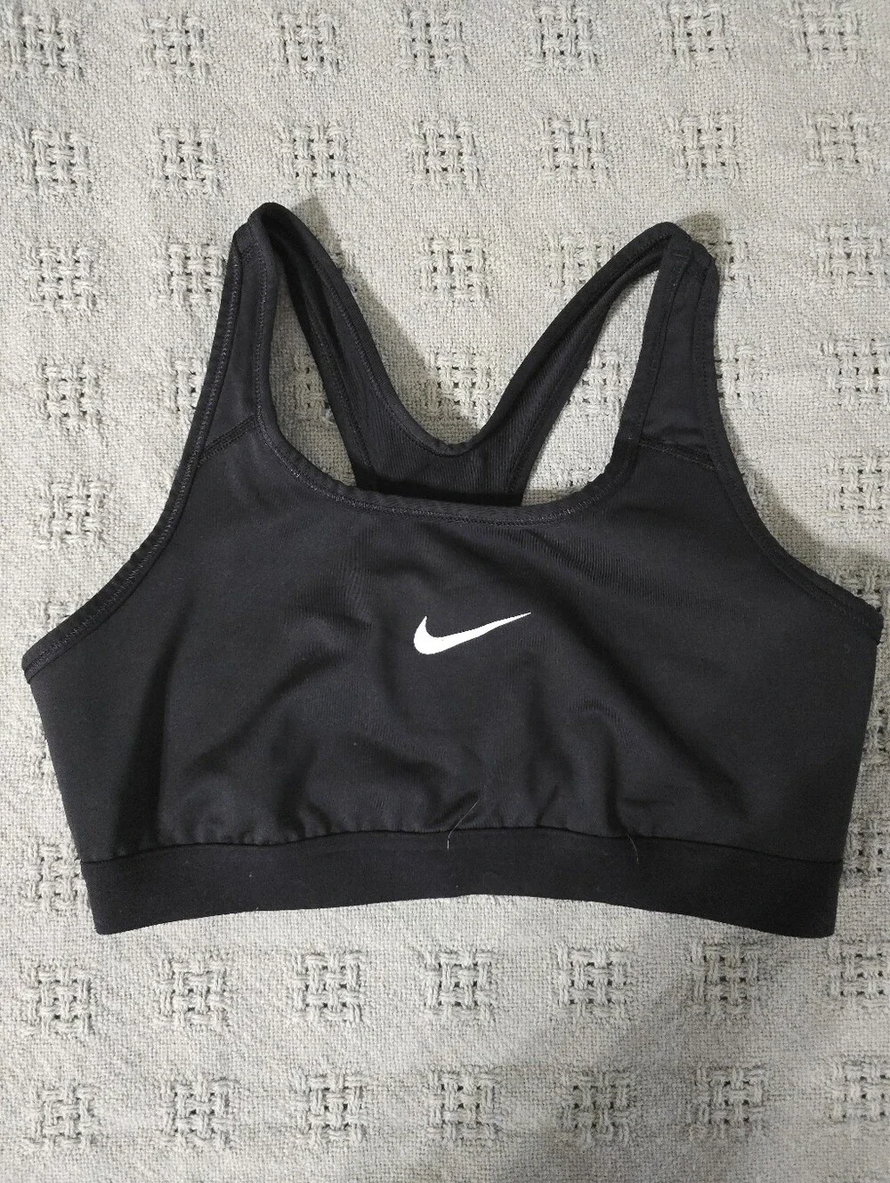Nike Dri-FIT Black Racerback Sports Bra Women’s Size Xl Swoosh Athletic